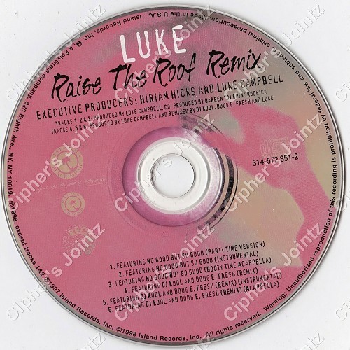 Luke - Raise The Roof Remix (CD Single) cover
