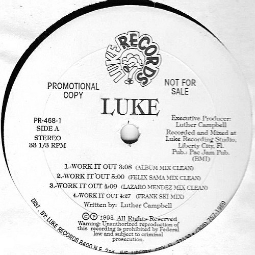 Luke - Work It Out (12'' Vinyl, 33 1-3 RPM, Promo) cover