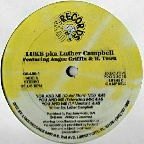 Luke - You And Me (12'' Vinyl, 33 1-3 RPM) cover