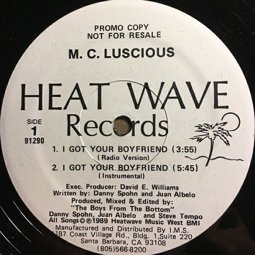 M.C. Luscious - I Got Your Boyfriend (12'' Vinyl, 33 1-3 RPM, Promo) cover