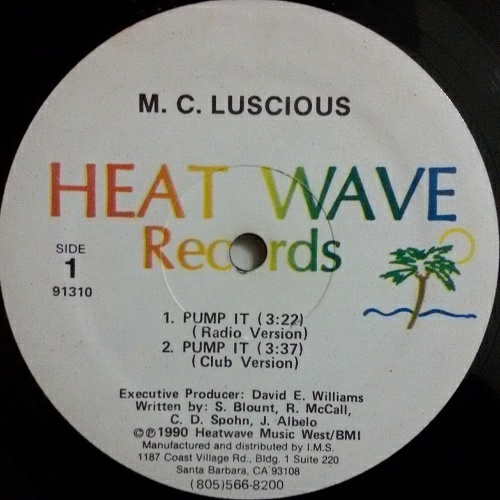 M.C. Luscious - Pump It (12'' Vinyl) cover