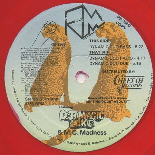 DJ Magic Mike & M.C. Madness - Dynamic Duo (12'' Vinyl, 33 1-3 RPM, Promo) cover
