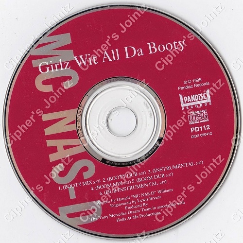 MC Nas-D - Girlz Wit All Da Booty (CD Single) cover