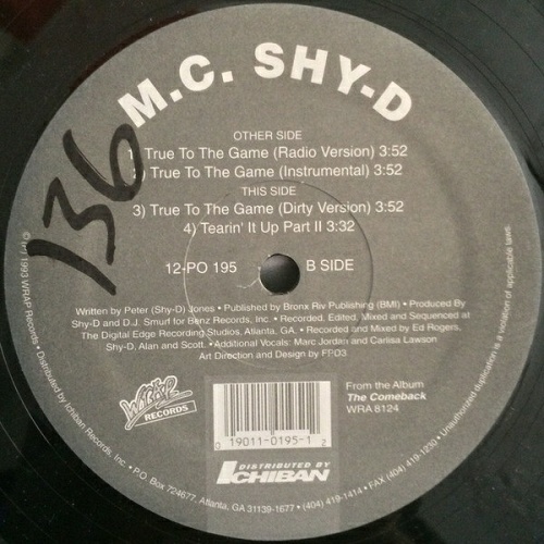 MC Shy-D - True To The Game (12'' Vinyl, 33 1-3 RPM, Promo) cover