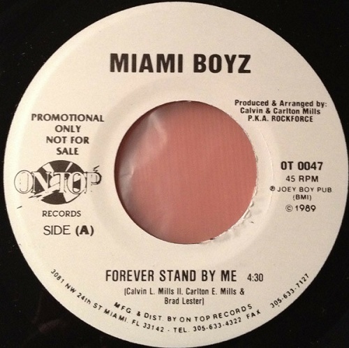 Miami Boyz - Forever Stand By Me (7'' Vinyl, 45 RPM, Promo) cover