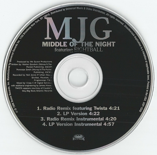 MJG - Middle Of The Night (Promo CDS) cover