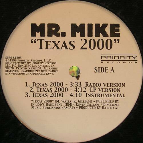 Mr. Mike - Texas 2000 (12'' Vinyl, 33 1-3 RPM, Promo) cover