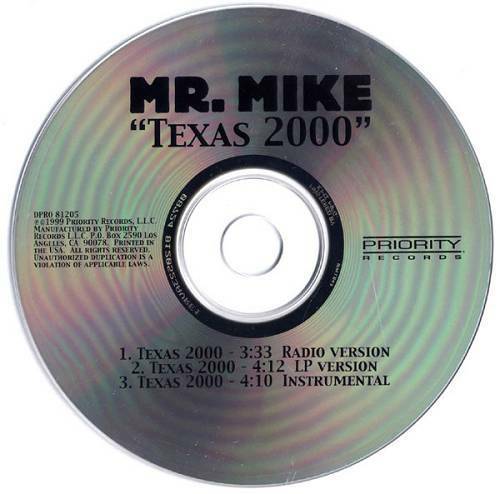 Mr. Mike - Texas 2000 (CD, Single, Promo) cover