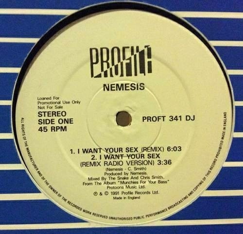 Nemesis - I Want Your Sex (12'' Vinyl Promo) cover