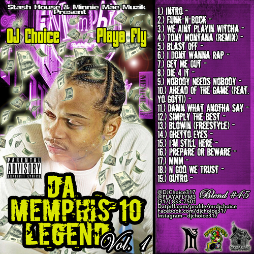 Playa Fly - Da Memphis 10 Legend Vol. 1 cover