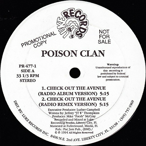 Poison Clan - Check Out The Avenue (12'' Vinyl, Promo) cover