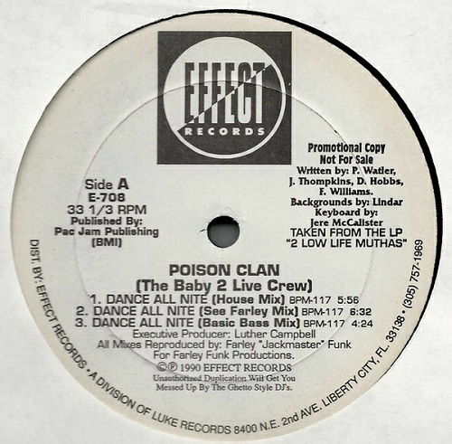 Poison Clan - Dance All Nite (12'' Vinyl, Promo) cover