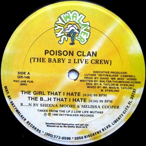 Poison Clan - The Bitch That I Hate (12'' Vinyl, 33 1-3 RPM) cover