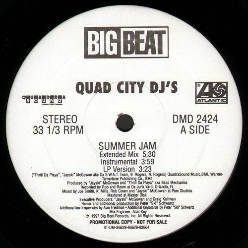 Quad City DJ`s - Summer Jam (12'' Vinyl, Promo) cover