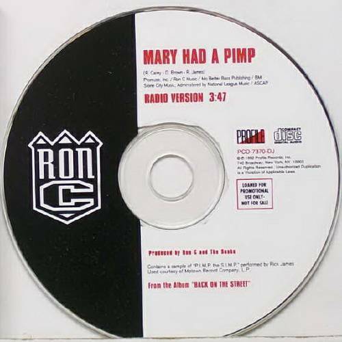 Ron C - Mary Had A Pimp (CD Single Promo) cover