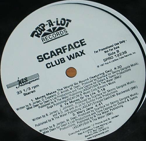 Scarface - Club Wax (12'' Vinyl, EP) cover