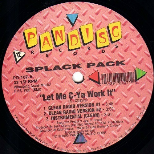 Splack Pack - Let Me C-Ya Work It (12'' Vinyl, 33 1-3 RPM) cover