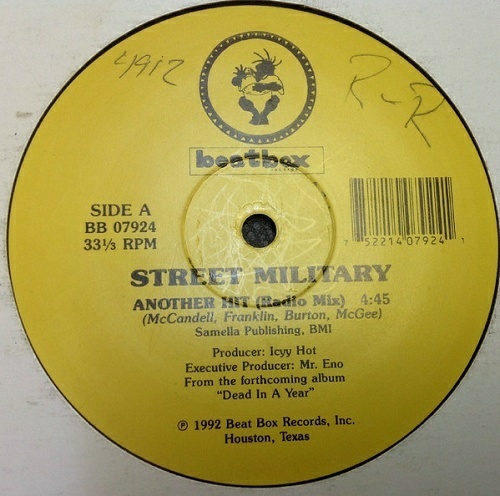 Street Military - Another Hit (12'' Vinyl, 33 1-3 RPM) cover
