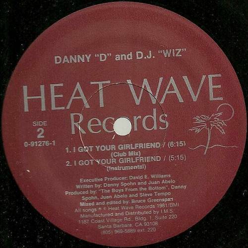 Danny D & DJ Wiz - I Got Your Girlfriend (12'' Vinyl) cover
