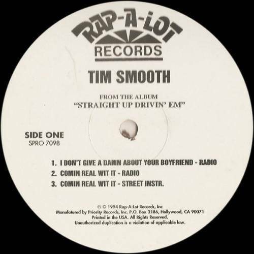 Tim Smooth - Straight Up Drivin` Em (12'' Vinyl, 33 1-3 RPM, Sampler) cover