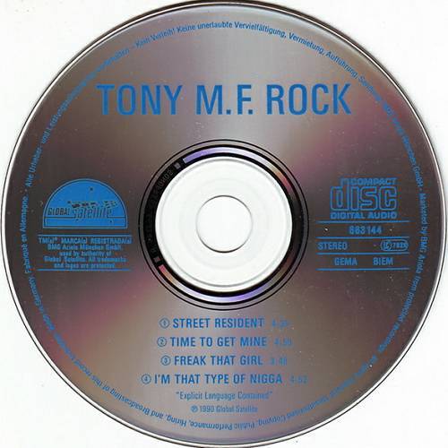 Tony M.F. Rock - Street Resident (CD, Maxi-Single) cover
