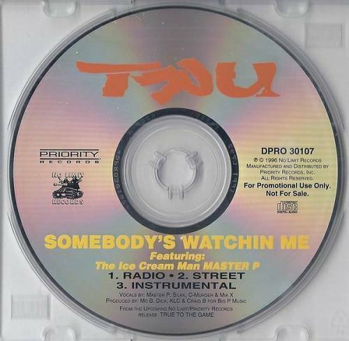 TRU - Somebody`s Watchin Me (CD Maxi-Single Promo) cover
